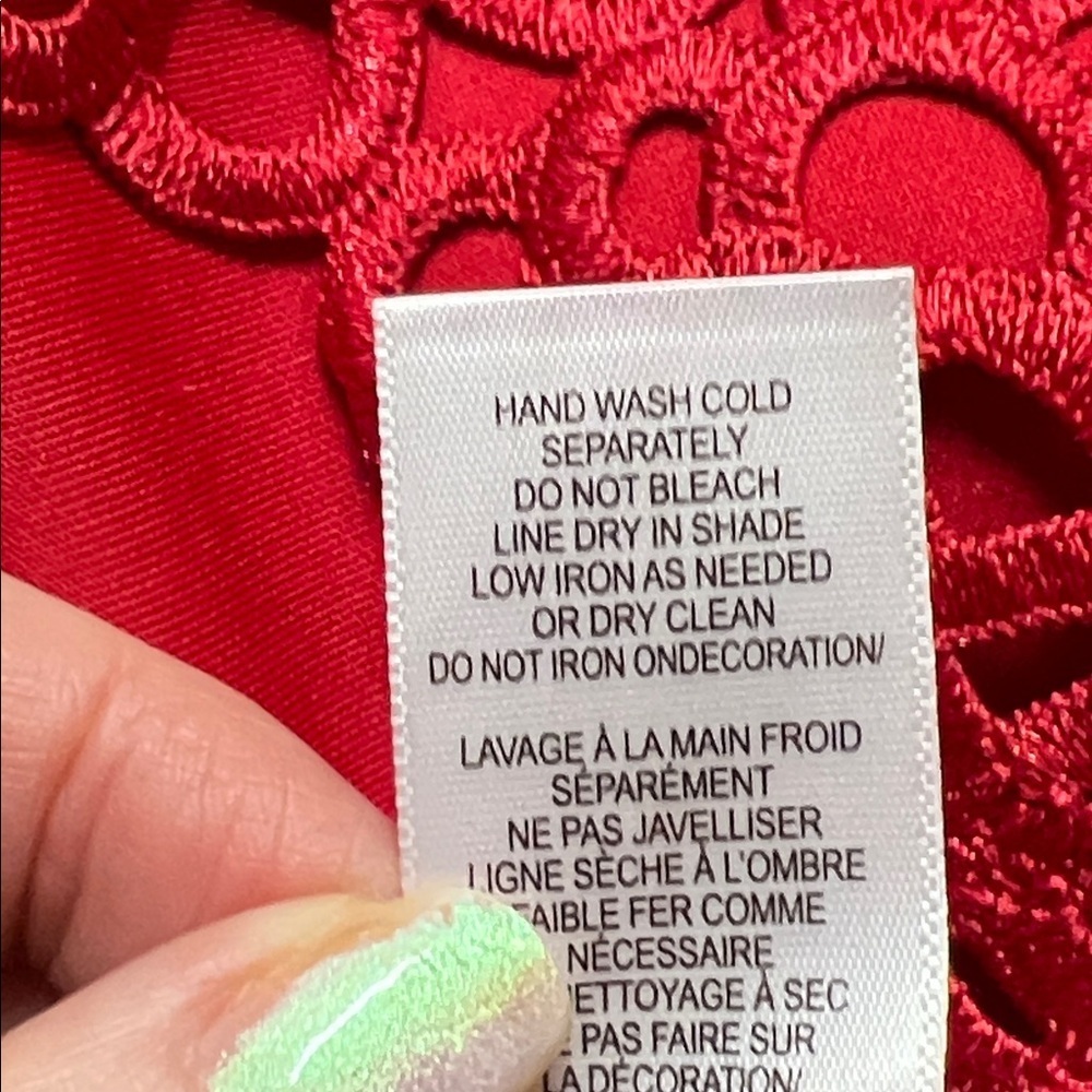 Donna Ricco Cutout Roses Hem Red Dress - Picture 4 of 8